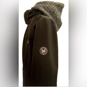 Nautical Woman’s Coat with Knit Hood Size L